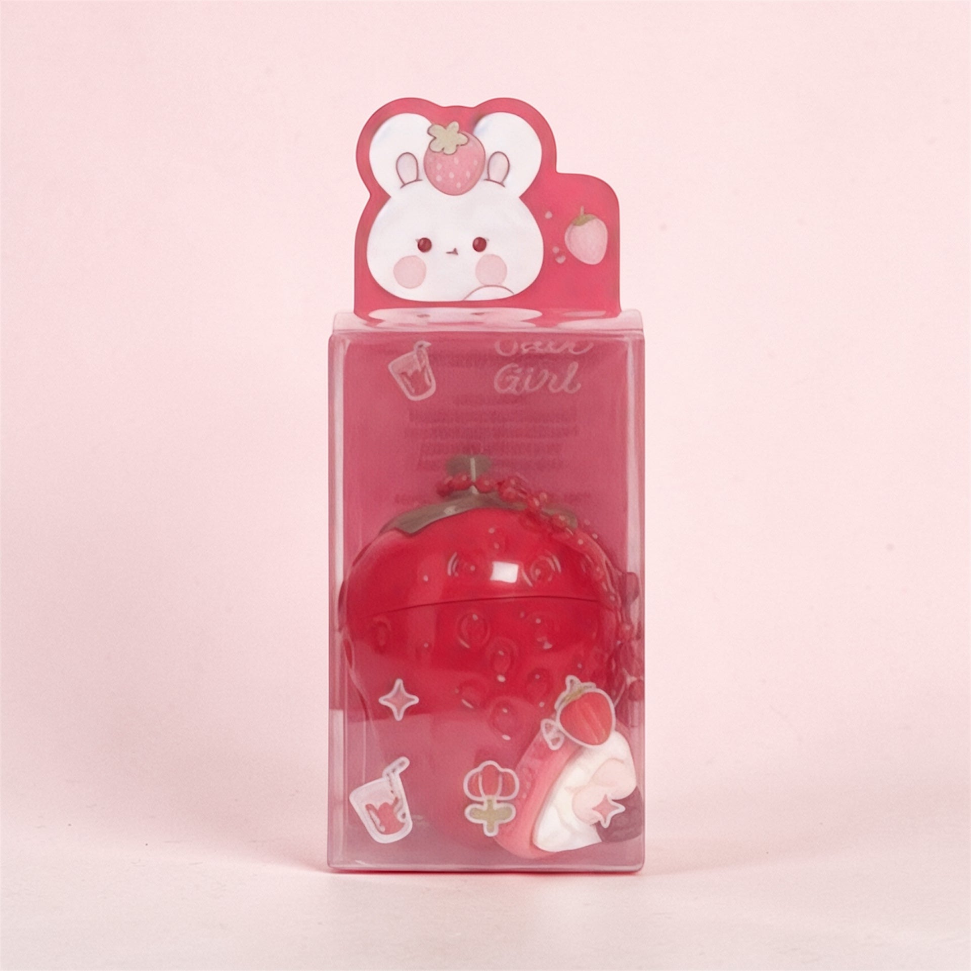 4-Color Strawberry Lip Balm – Warm, Moisturizing & Protective, Softens Lips with Strong Hydration