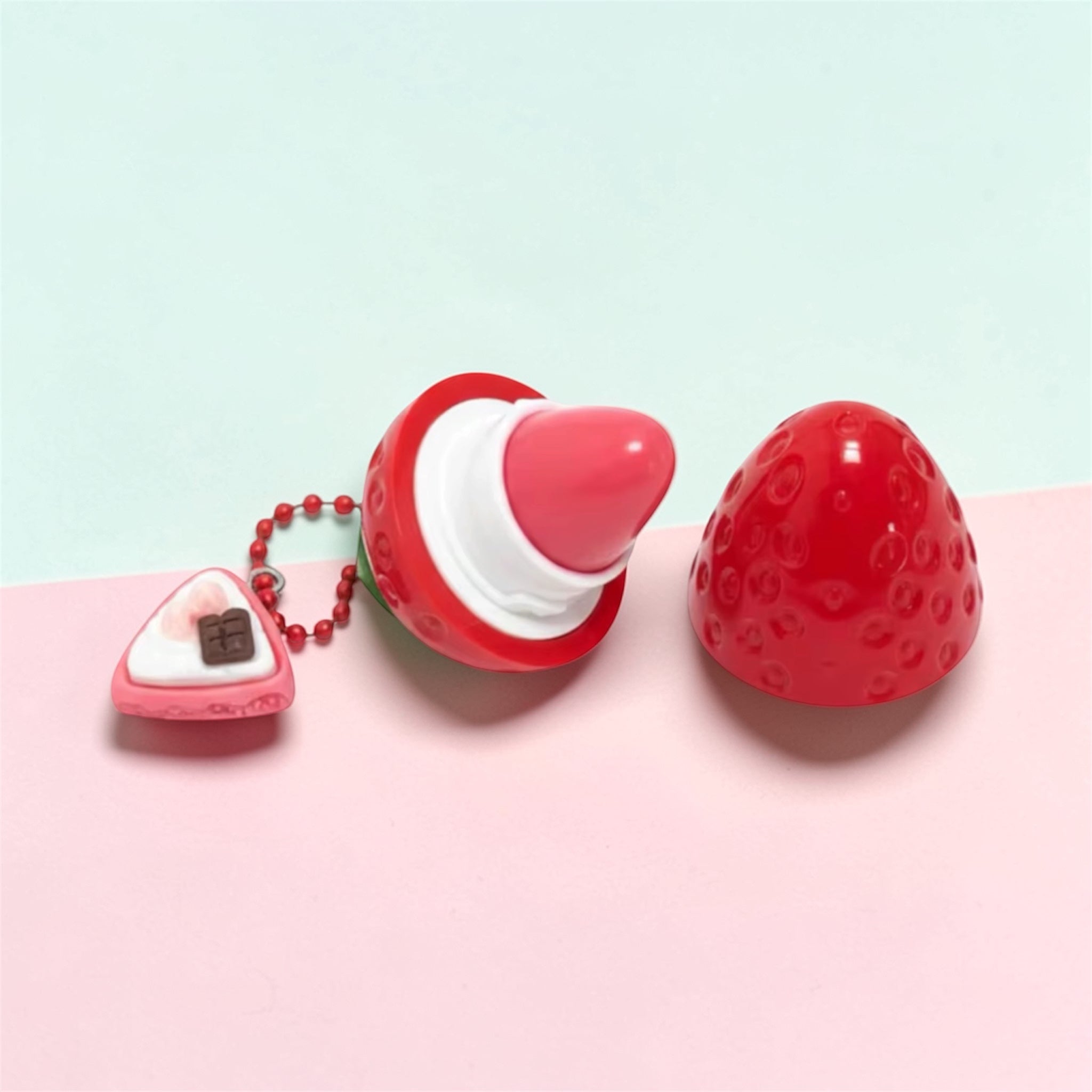 4-Color Strawberry Lip Balm – Warm, Moisturizing & Protective, Softens Lips with Strong Hydration