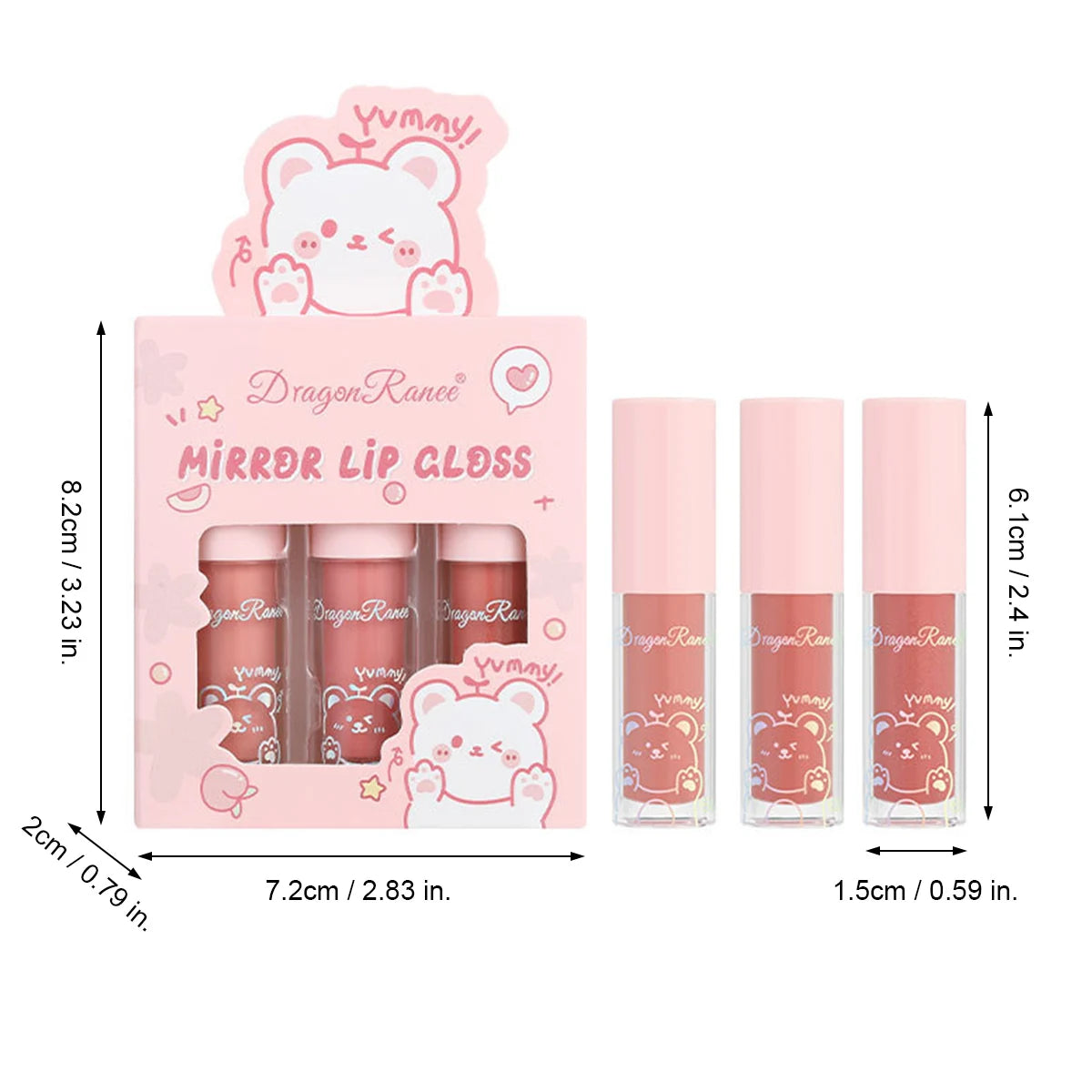 Pearl Shine Lip Gloss Trio – Moisturizing & Glossy Finish