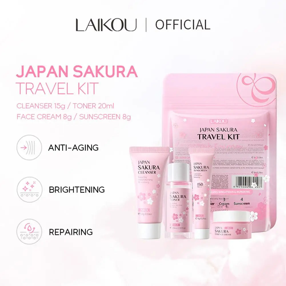 Sakura Radiance Skincare Set – Complete Routine Kit for Glowing Skin