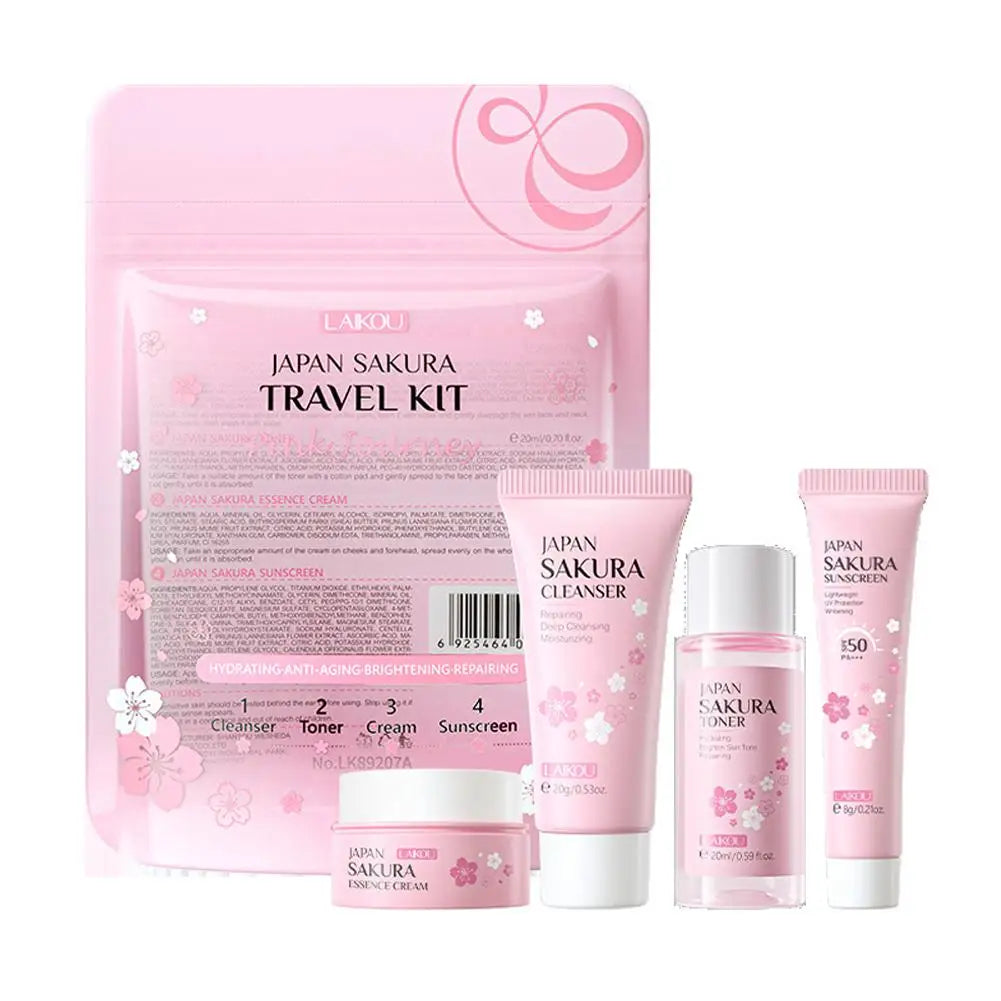 Sakura Radiance Skincare Set – Complete Routine Kit for Glowing Skin