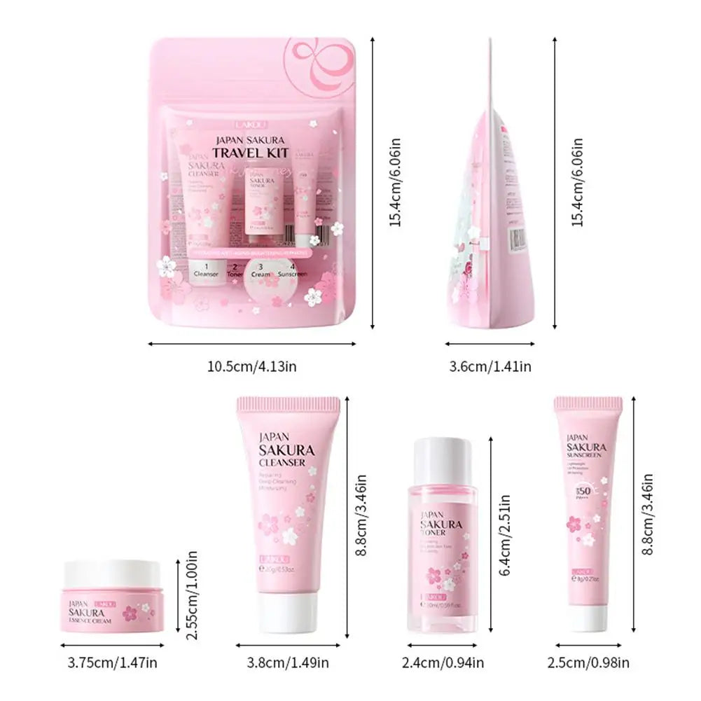 Sakura Radiance Skincare Set – Complete Routine Kit for Glowing Skin
