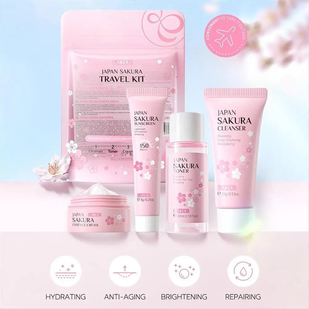 Sakura Radiance Skincare Set – Complete Routine Kit for Glowing Skin